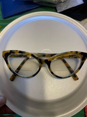 Tortoiseshell Cat Eye Glasses - Yellow/Brown